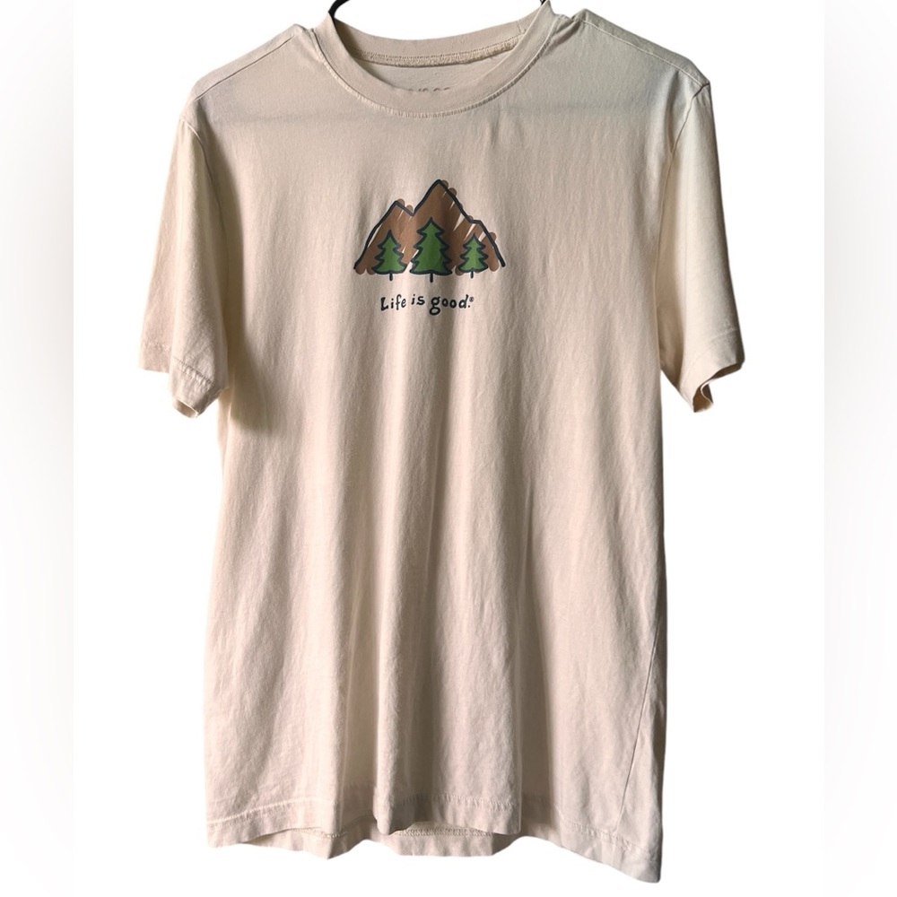 Life is Good Outdoors Mountains and Trees Men’s Graphic Tee